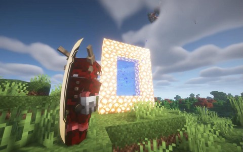 我的世界手机版天堂门怎么做视频