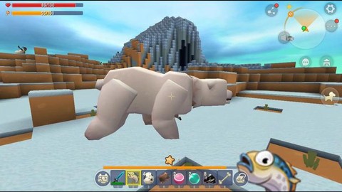 迷你世界如何喂北极熊